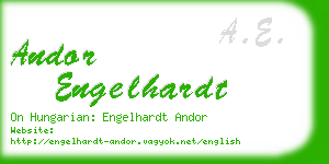 andor engelhardt business card